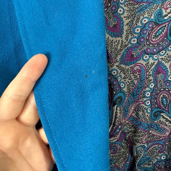 Vintage Pendleton Women's 10 Blazer Skirt Blouse Suit‎ Set Blue Wool USA Made - Picture 7 of 15